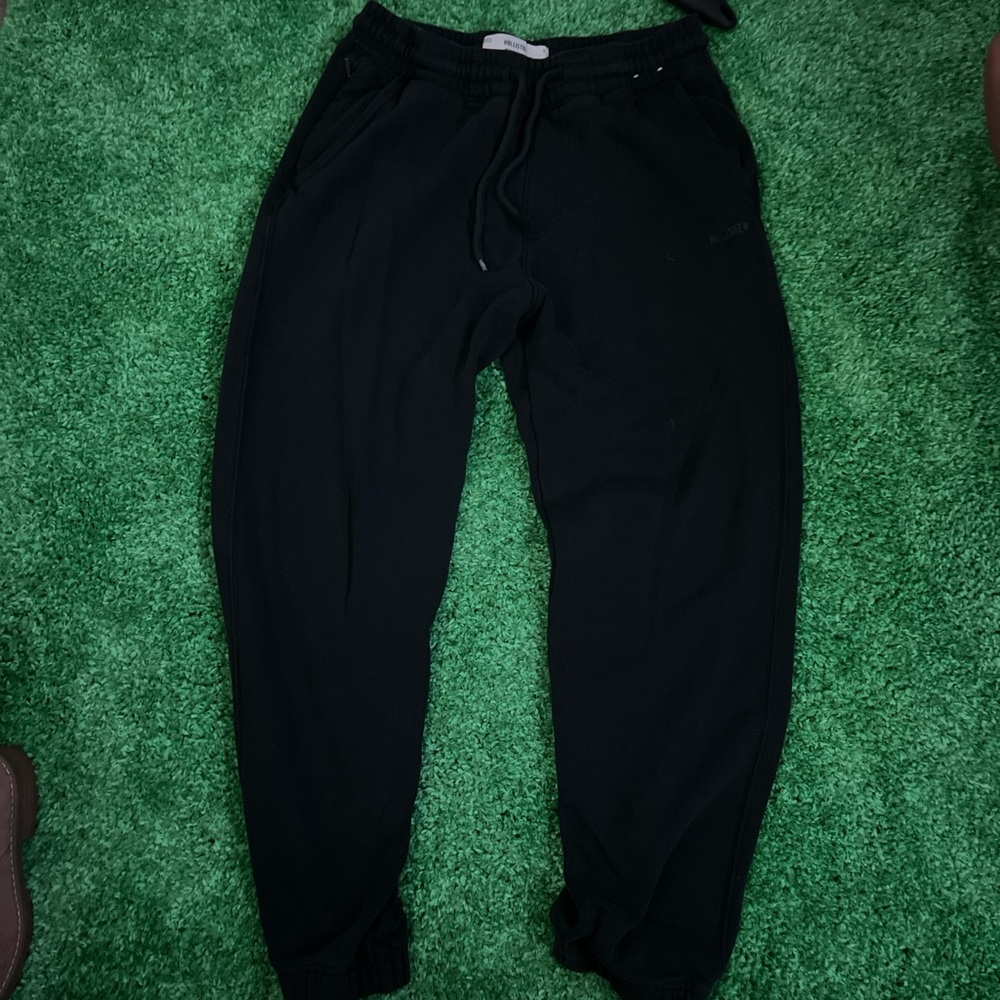 Hollister Men's Black Joggers with Drawstring